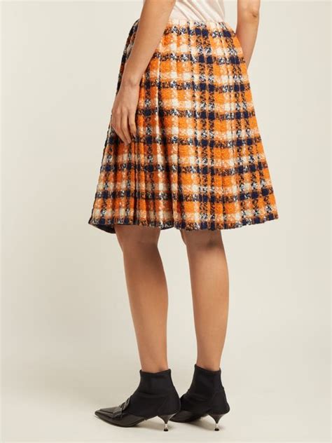 prada tartan mini skirt|prada rossa skirt.